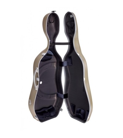 Estuche cello Bam SUP1005XL Slim 2.9 Suprême Hightech Champagne/Plata 4/4