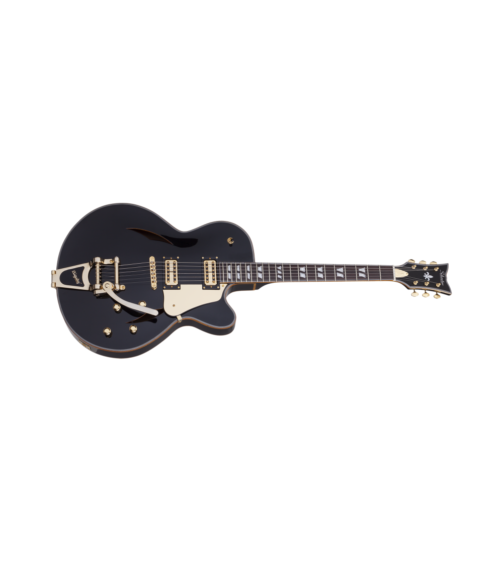 SCHECTER Guitarra de cuerpo semi-hueco COUPE G BLK