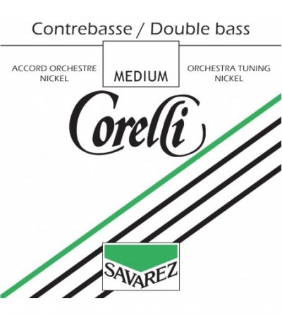Corelli orquesta níquel Medium 1/4 Set de cuerdas contrabajo
