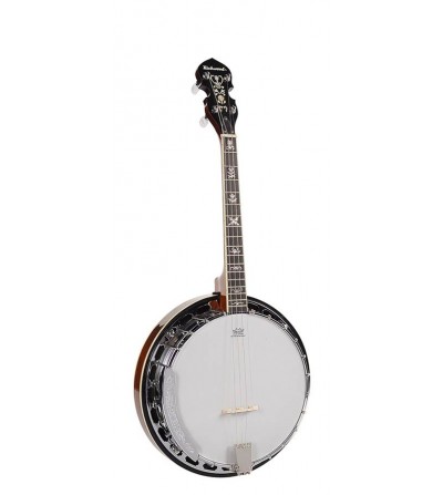 Richwood RMB-904-SS tenor banjo 4-string, aluminium rim + tone ring, ebony fingerboard, 24 brackets, 17 frets