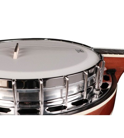 Richwood RMB-905-A raised head bluegrass banjo 5-string, aluminium rim + tone ring, ebony fingerboard, 24 brackets