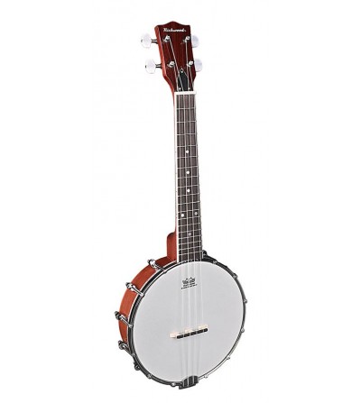 Richwood RMBU-404 open back ukulele banjo with mahogany rim, 12 brackets