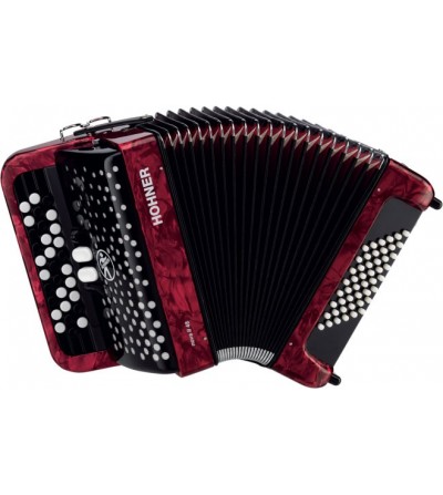 HOHNER Acordeon de botones cromatico NOVA II 48 ROJO