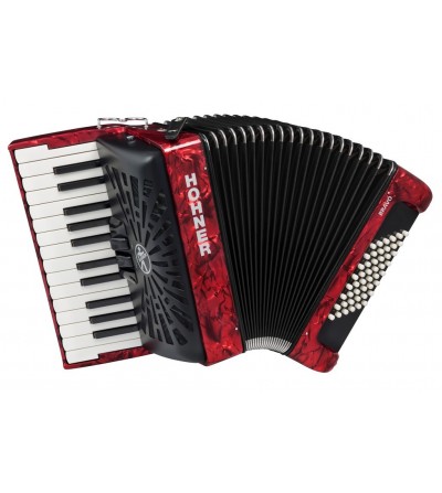 HOHNER Acordeon de piano cromatico BRAVO II 48 ROJO A16532 SILENTKEY