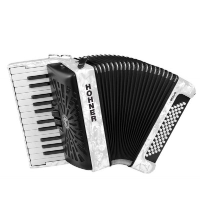 HOHNER Acordeon de piano cromatico BRAVO II 60 BLANCO A16952 SILENTKEY