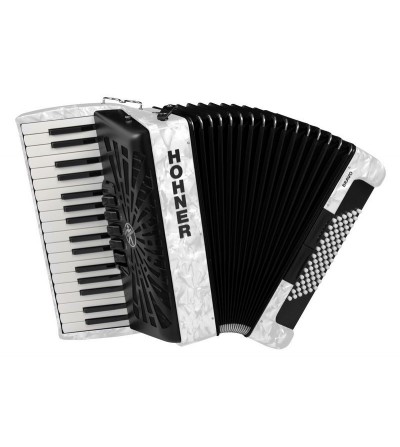 HOHNER Acordeon de piano cromatico BRAVO III 72 BLANCO A16612 SILENTKEY