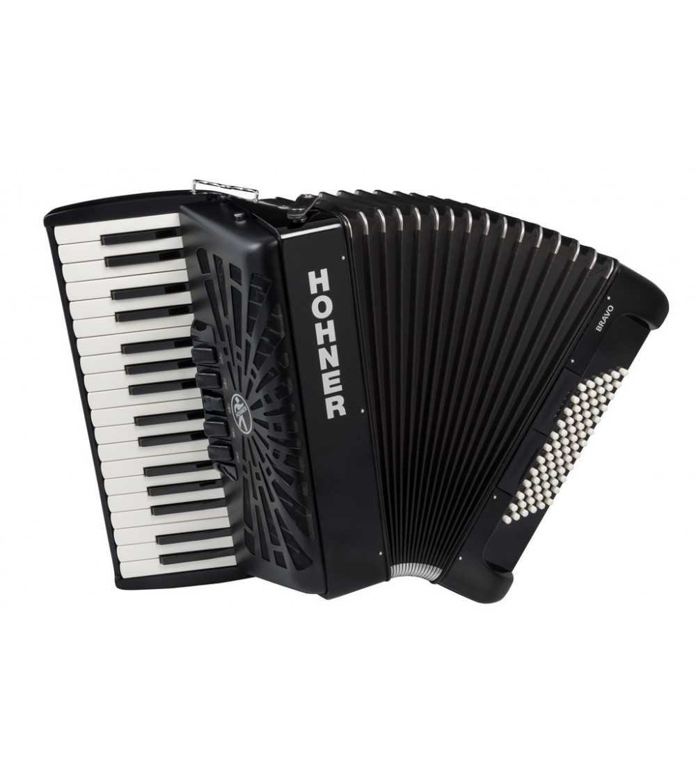 HOHNER Acordeon de piano cromatico BRAVO III 72 NEGRO A16622 SILENTKEY