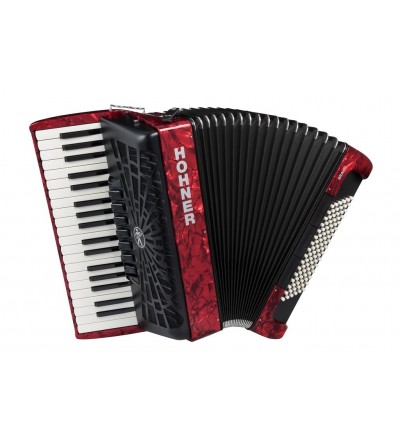 HOHNER Acordeon de piano cromatico BRAVO III 96 ROJO A16732 SILENTKEY