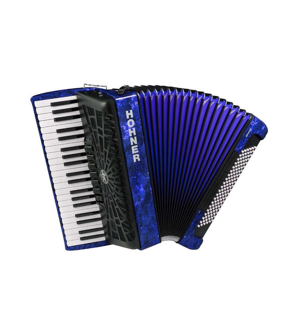 HOHNER Acordeon de piano cromatico BRAVO III 96 AZUL A16742 SILENTKEY