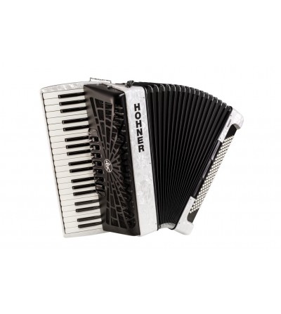 HOHNER Acordeon de piano cromatico BRAVO III 120 BLANCO A16812 SILENTKEY