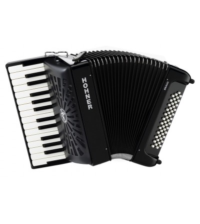 HOHNER Acordeon de piano cromatico BRAVO I 49 F, NEGRO 2019 (SILENTKEY)