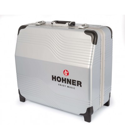 HOHNER Acordeon de piano cromatico MATTIA IV 120 BK COLOR GUN BLACK, TECLAS BLANCAS.