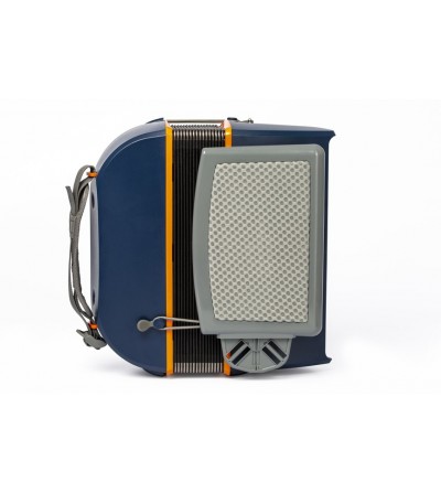 HOHNER Acordeon de botones cromatico ACORDEON XS INFANTIL, BOTONES, C, AZUL/NARANJA, CON MOCHILA