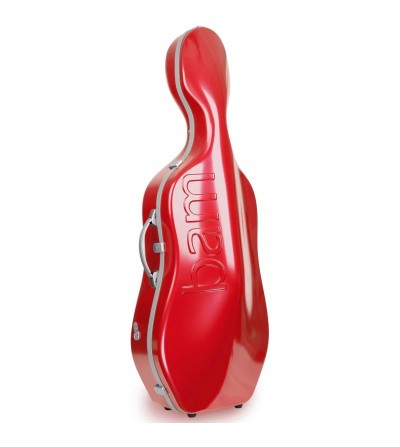 Estuche cello 4/4 Bam Graffiti Slim Hightech GRAF1005XL Raspberry/silver red Rojo frambuesa/plata