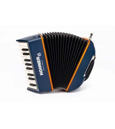 HOHNER Acordeon de piano cromatico XS INFANTIL AZUL/NARANJA CON MOCHILA
