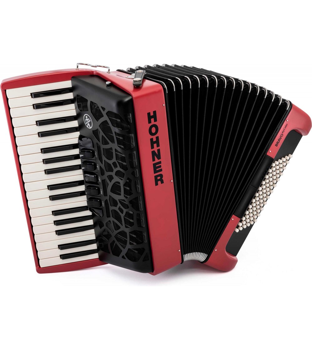 HOHNER Acordeon de piano cromatico BRAVO MYCOLOR III 72 SUNSET (RAL 4002).