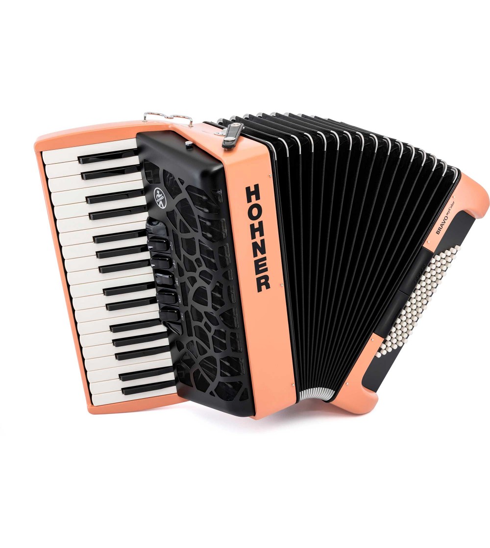HOHNER Acordeon de piano cromatico BRAVO MYCOLOR III 72 SUNRISE (RAL D2-060 80 30)