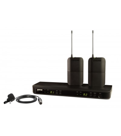 Shure BLX188E/W85M-H8E.
Sistema inalámbrico dual con 2 Lavalier WL185M 518-542MHz