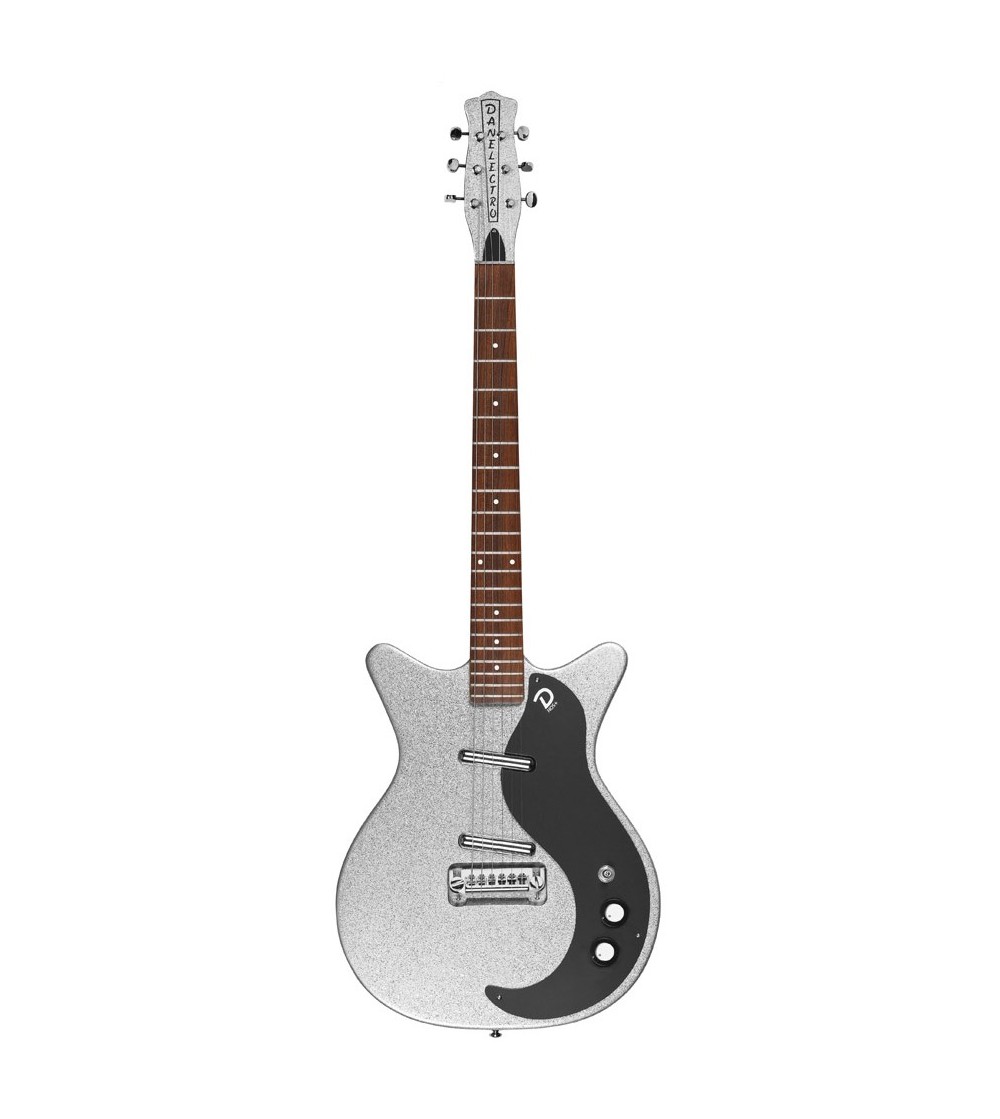 DANELECTRO Guitarra eléctrica retro 59M NOS+ SILVER METALFLAKE