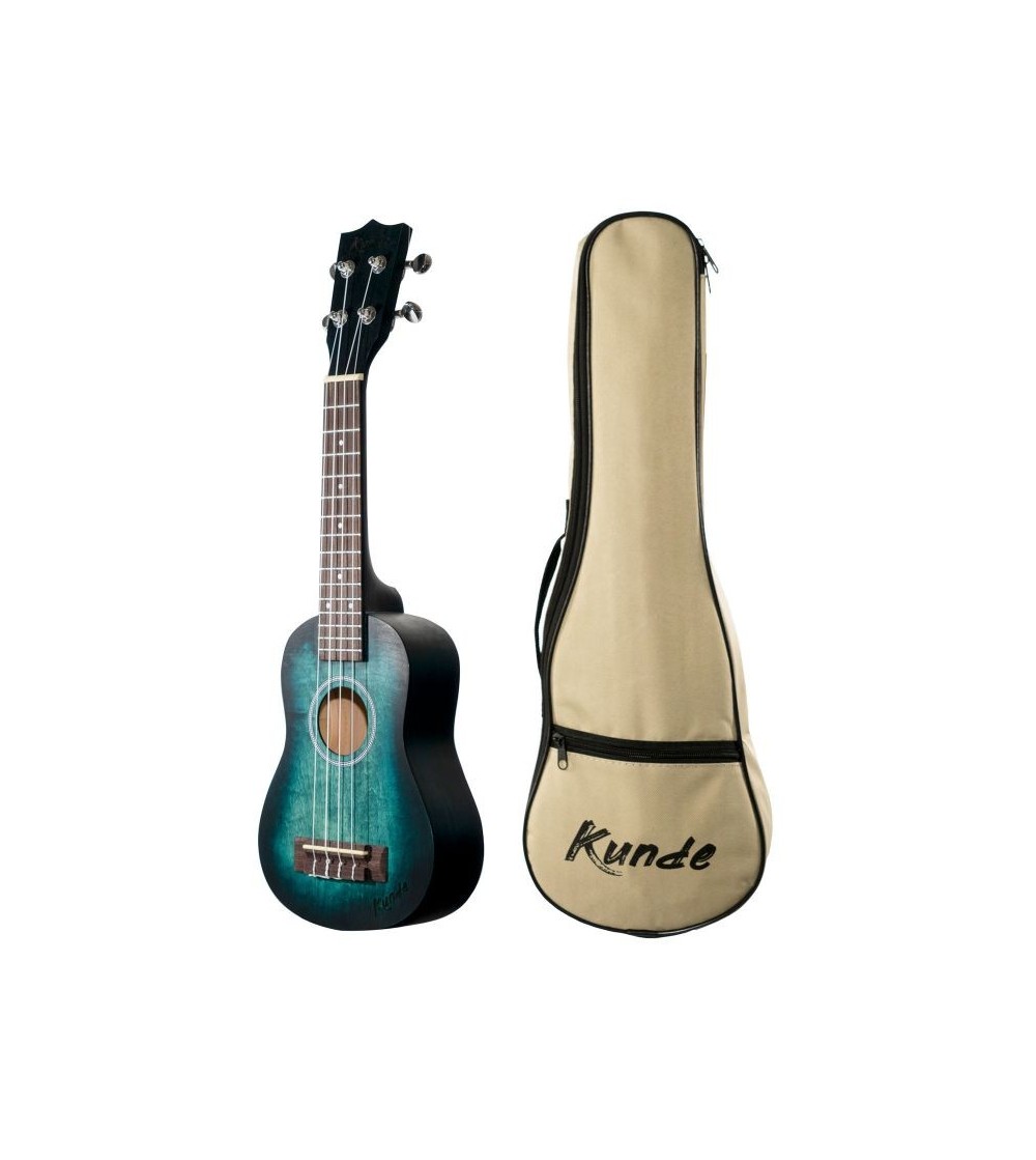 Ukelele soprano Kunde Mercury Azul con funda Ukelele soprano Kunde Mercury Azul con funda